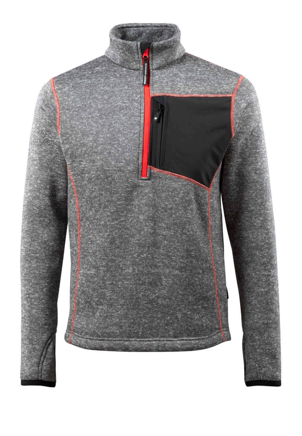 MASCOT® Reims – Jersey de punto con media cremallera - gris-moteado