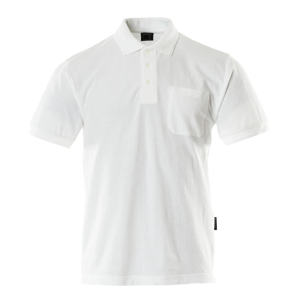 MASCOT® Borneo – Polo con bolsillo en el pecho - blanco