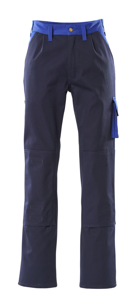 MASCOT® Palermo – Pantalones con bolsillos para rodilleras - azul marino/azul real