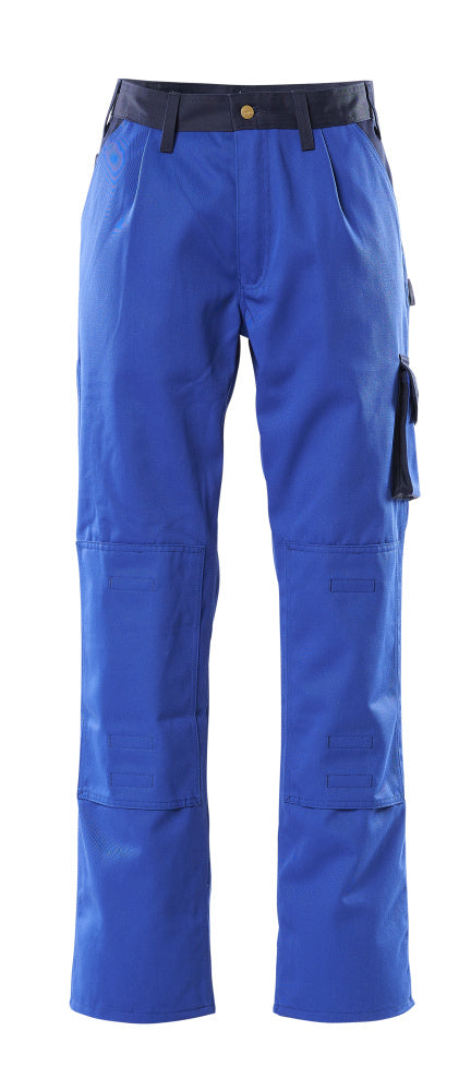 MASCOT® Torino – Pantalones con bolsillos para rodilleras - azul real/azul marino