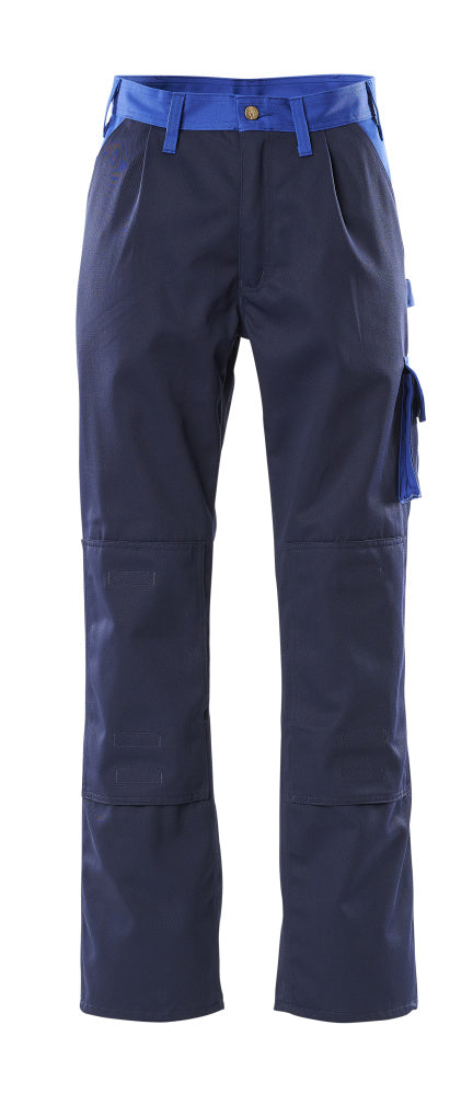 MASCOT® Torino – Pantalones con bolsillos para rodilleras - azul marino/azul real