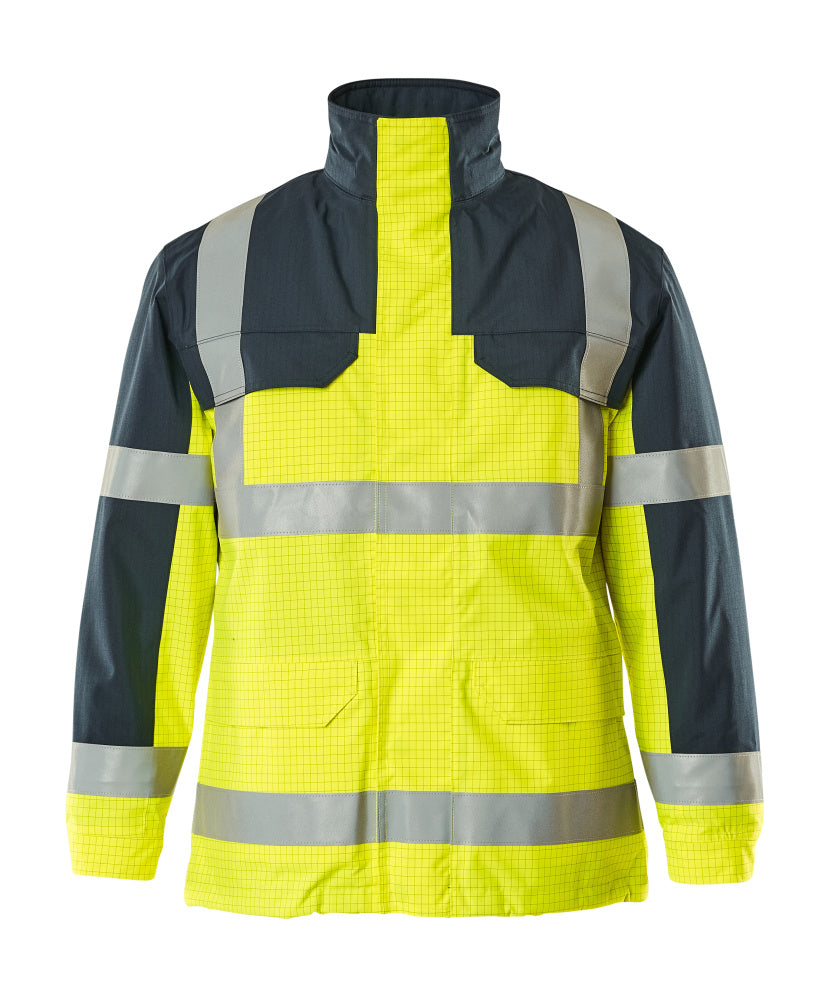 MASCOT® Lungern – Chaqueta parka - amarillo de alta vis./azul marino