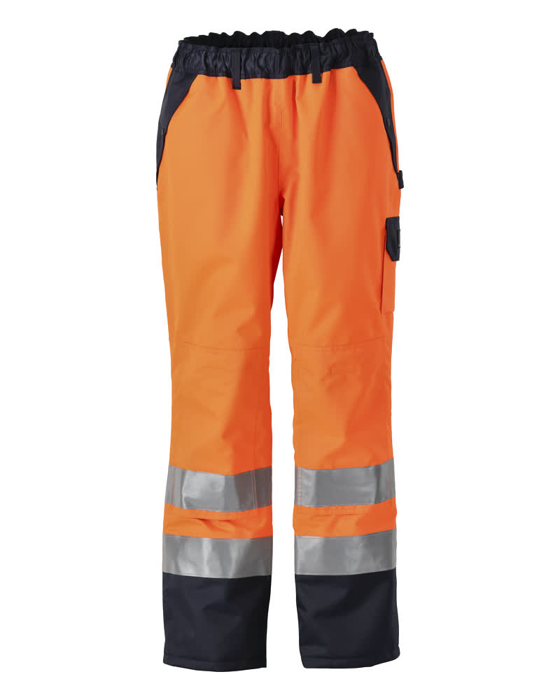 MASCOT® Linz – Cubre pantalón - naranja de alta vis./azul marino