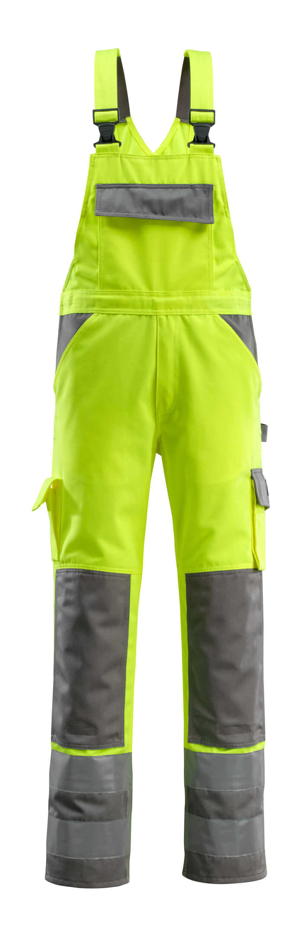 MASCOT® Barras – Peto con bolsillos para rodilleras - amarillo de alta vis./antracita