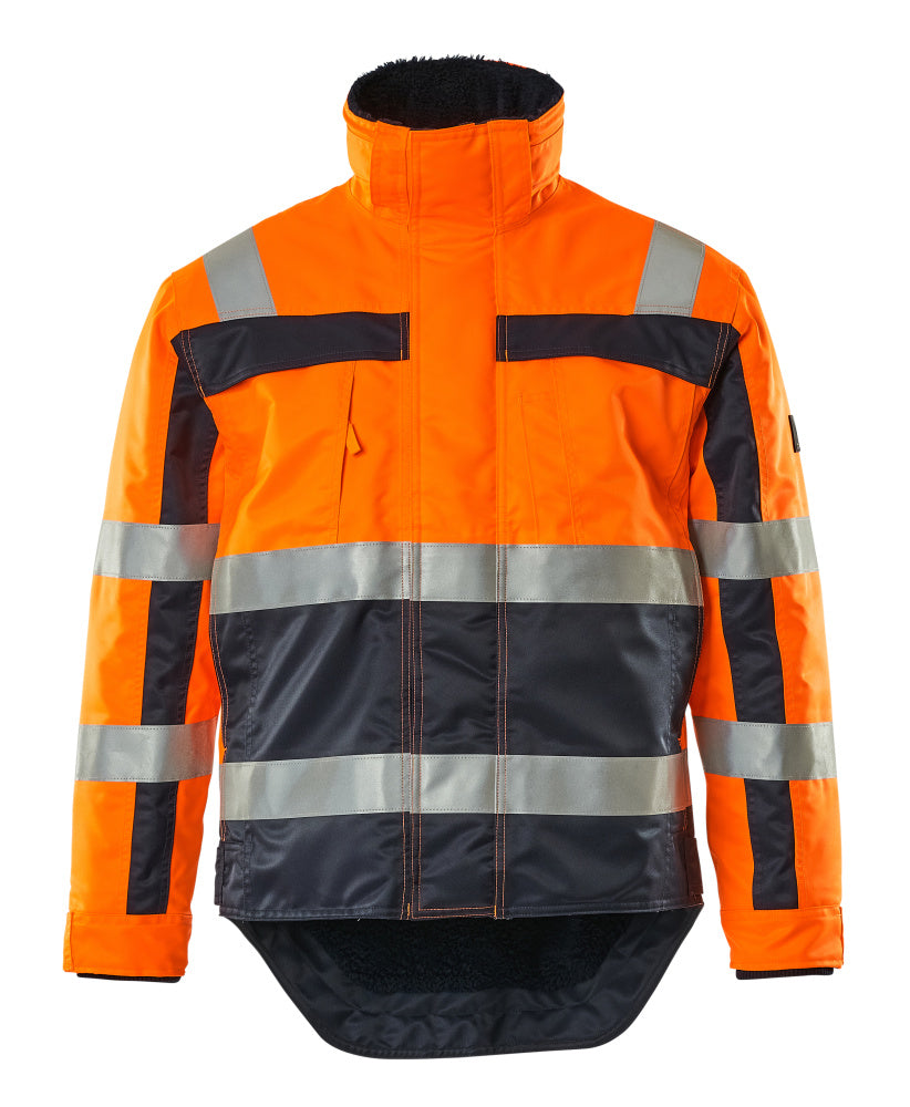 MASCOT® Teresina – Chaqueta de invierno - naranja de alta vis./azul marino