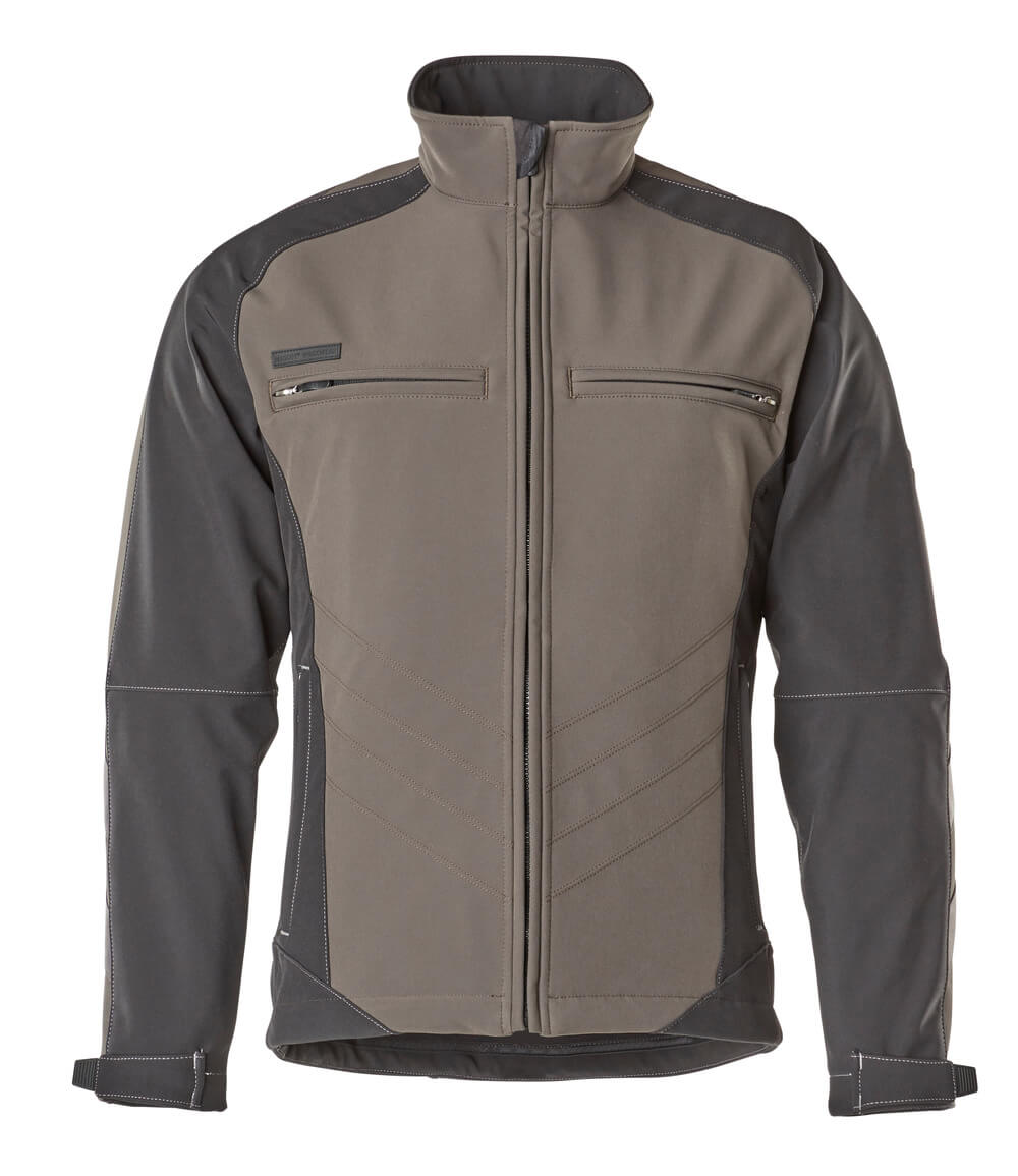 MASCOT® Dresden – Chaqueta Softshell - antracita oscuro/negro