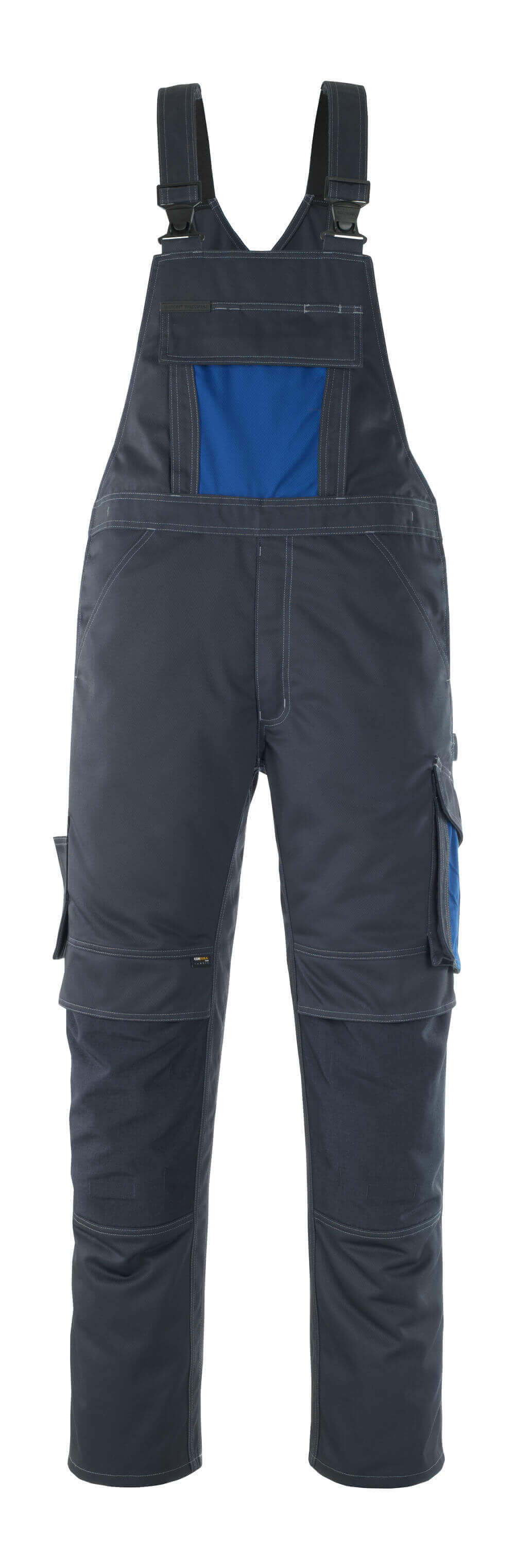 MASCOT® Leipzig – Peto con bolsillos para rodilleras - azul marino oscuro/azul real