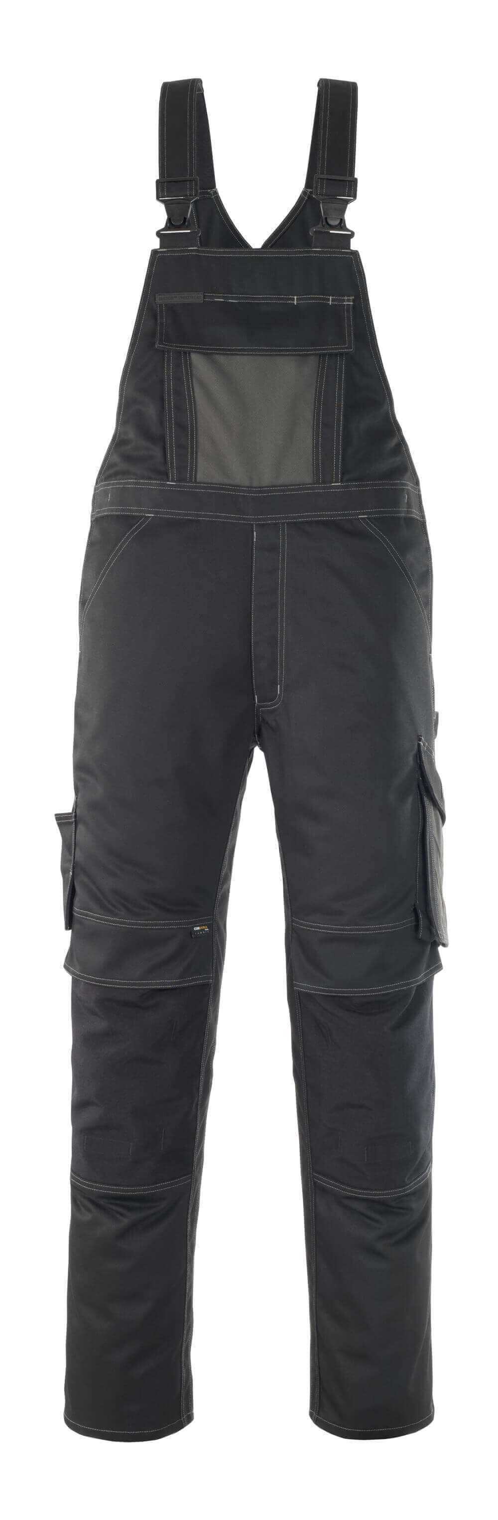 MASCOT® Leipzig – Peto con bolsillos para rodilleras - negro/antracita oscuro