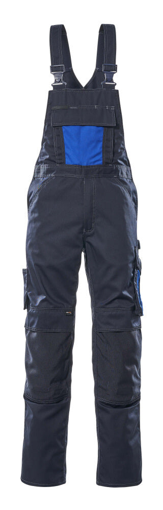 MASCOT® Augsburg – Peto con bolsillos para rodilleras - azul marino oscuro/azul real