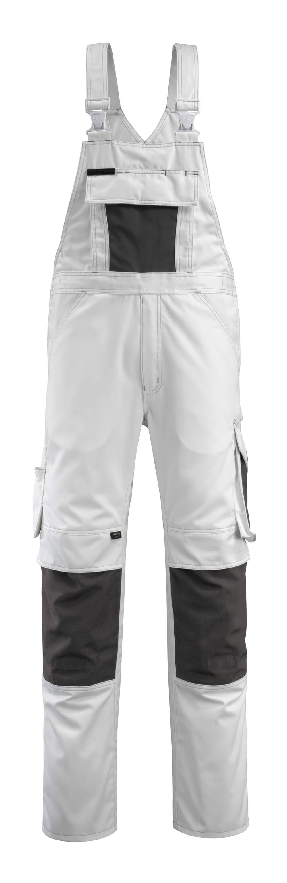 MASCOT® Augsburg – Peto con bolsillos para rodilleras - blanco/antracita oscuro