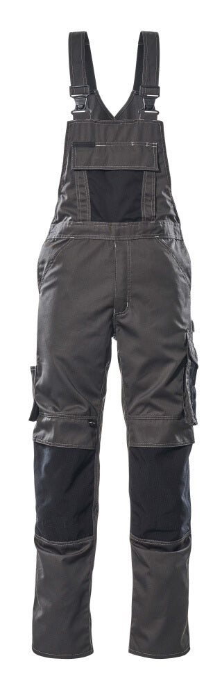 MASCOT® Augsburg – Peto con bolsillos para rodilleras - antracita oscuro/negro