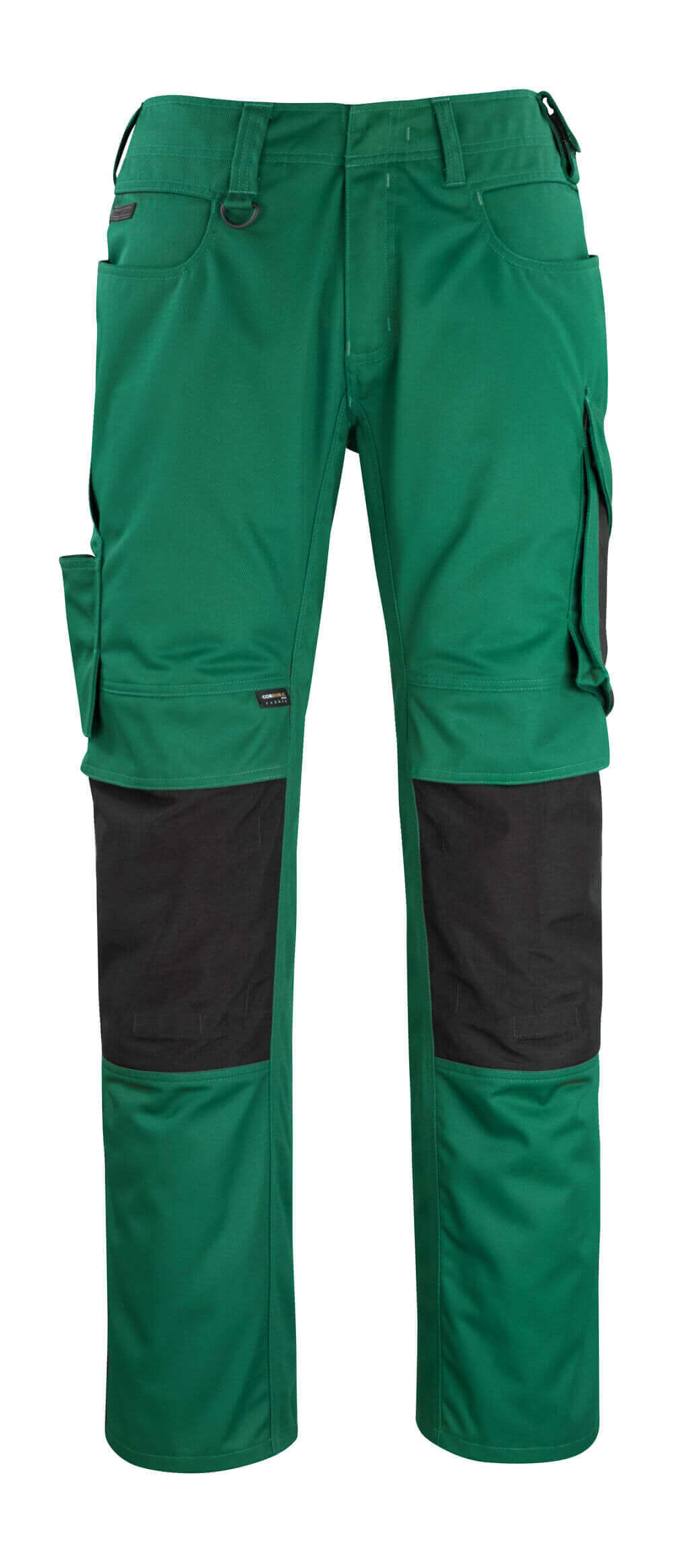 MASCOT® Erlangen – Pantalones con bolsillos para rodilleras - verde/negro