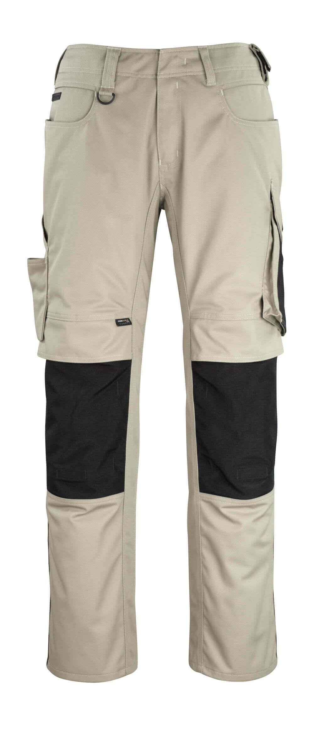 MASCOT® Erlangen – Pantalones con bolsillos para rodilleras - caqui claro/negro