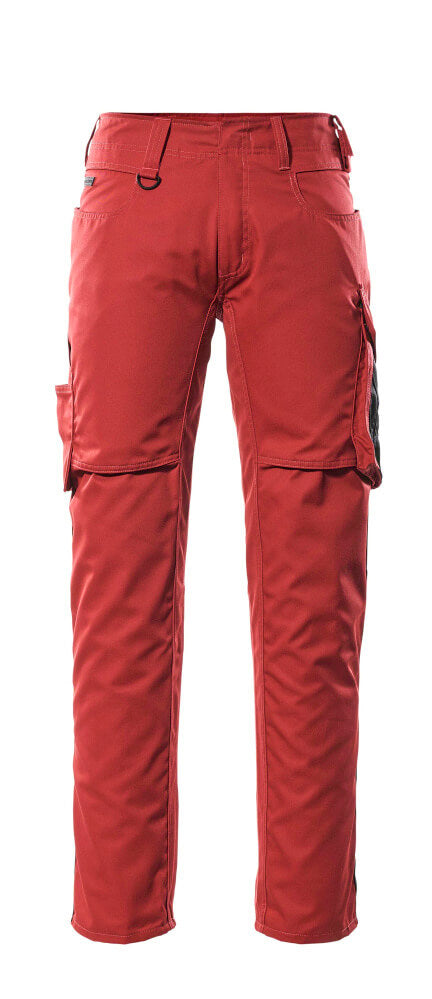 MASCOT® Oldenburg – Pantalones con bolsillos de muslo - rojo/negro