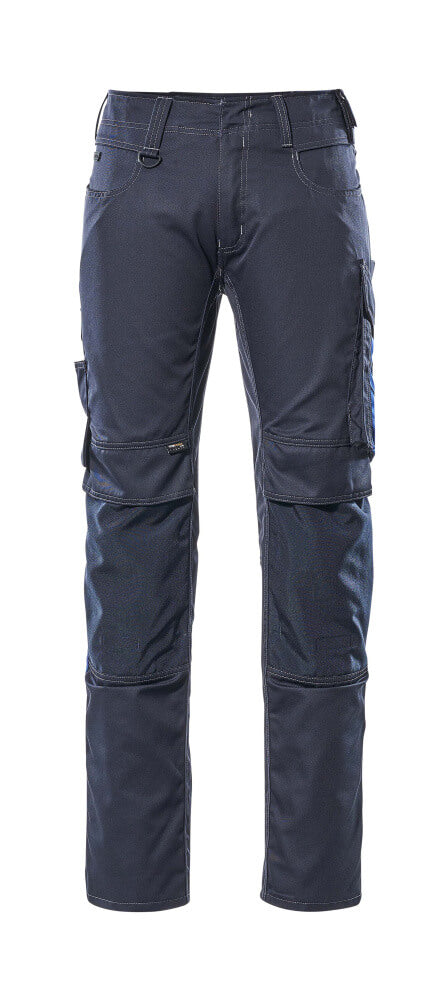 MASCOT® Mannheim – Pantalones con bolsillos para rodilleras - azul marino oscuro/azul real
