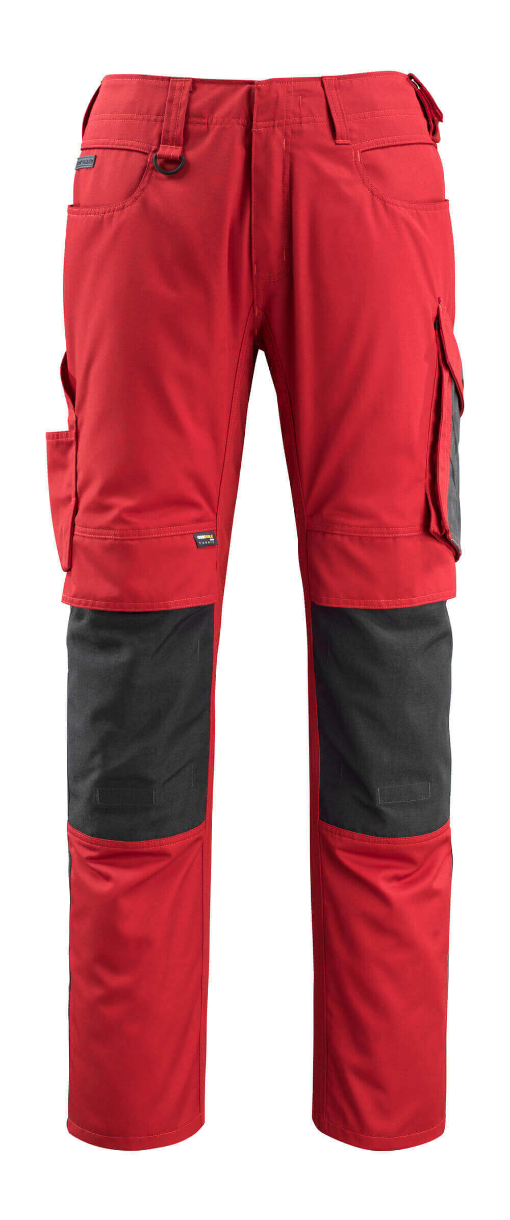 MASCOT® Mannheim – Pantalones con bolsillos para rodilleras - rojo/negro