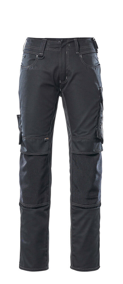 MASCOT® Mannheim – Pantalones con bolsillos para rodilleras - negro/antracita oscuro