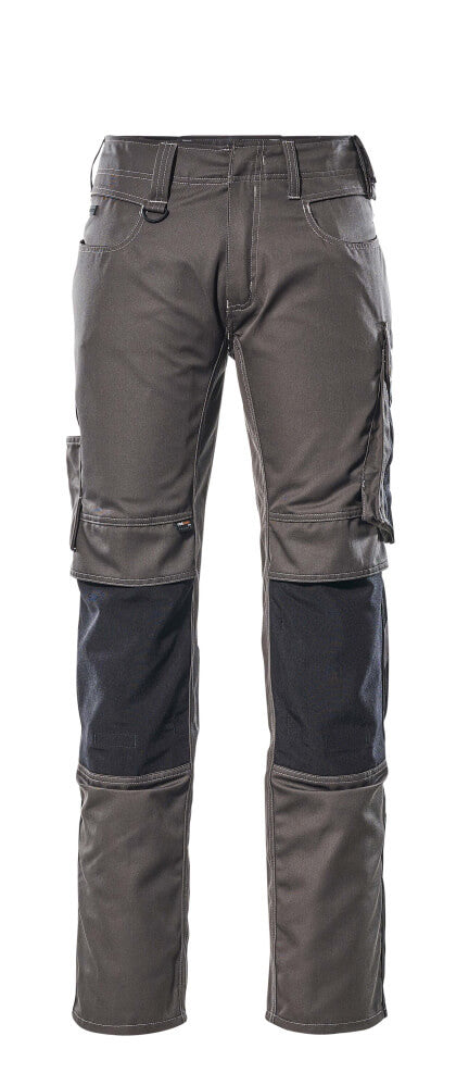 MASCOT® Mannheim – Pantalones con bolsillos para rodilleras - antracita oscuro/negro