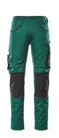 MASCOT® Lemberg – Pantalones con bolsillos para rodilleras - verde/negro