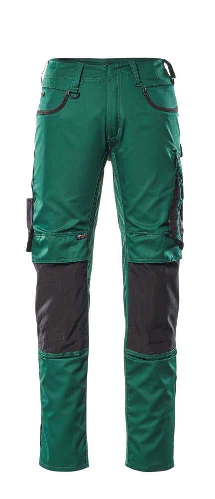 MASCOT® Lemberg – Pantalones con bolsillos para rodilleras - verde/negro