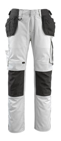 MASCOT® Bremen – Pantalones con bolsillos colgantes - blanco/antracita oscuro