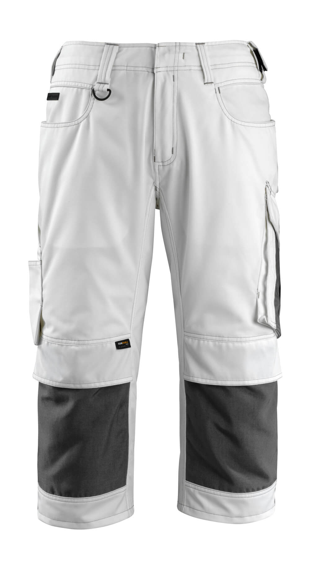 MASCOT® Altona – Pantalones con longitud de ¾ con bolsillos para rodilleras - blanco/antracita oscuro