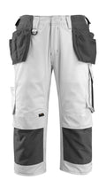 MASCOT® Lindau – Pantalones ¾ con bolsillos colgantes - blanco/antracita oscuro