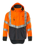 MASCOT® Harlow – Chaqueta con forro exterior - naranja de alta vis./azul marino oscuro