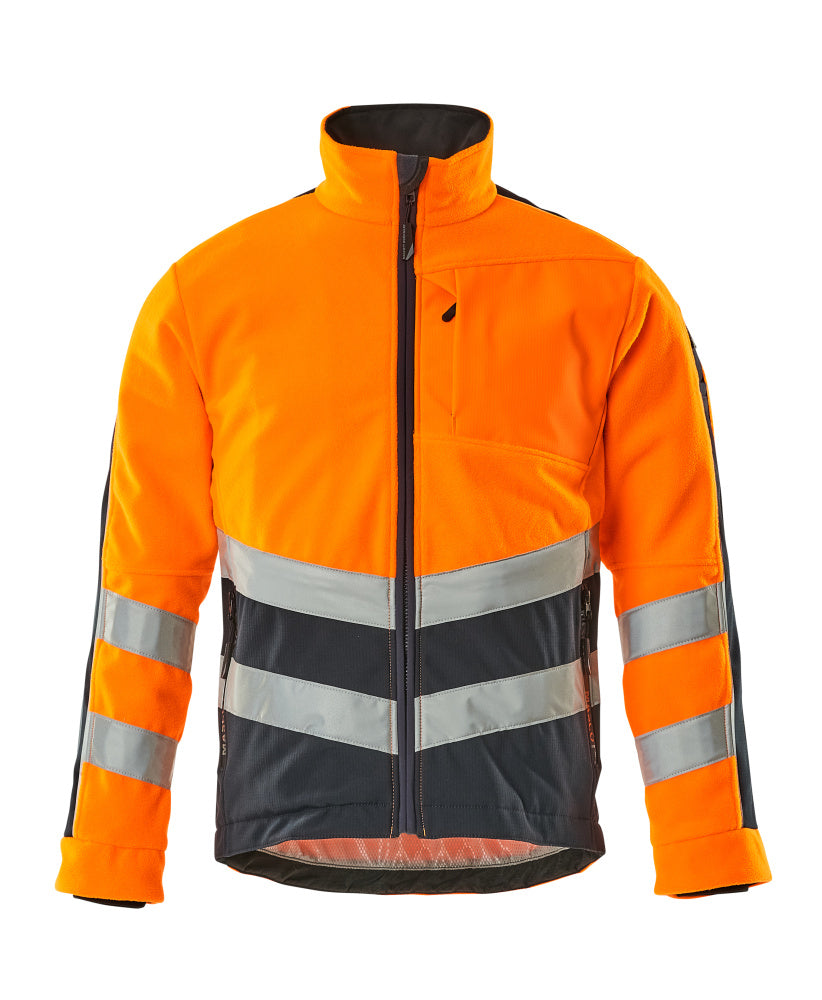 MASCOT® Sheffield – Chaqueta polar - naranja de alta vis./azul marino oscuro