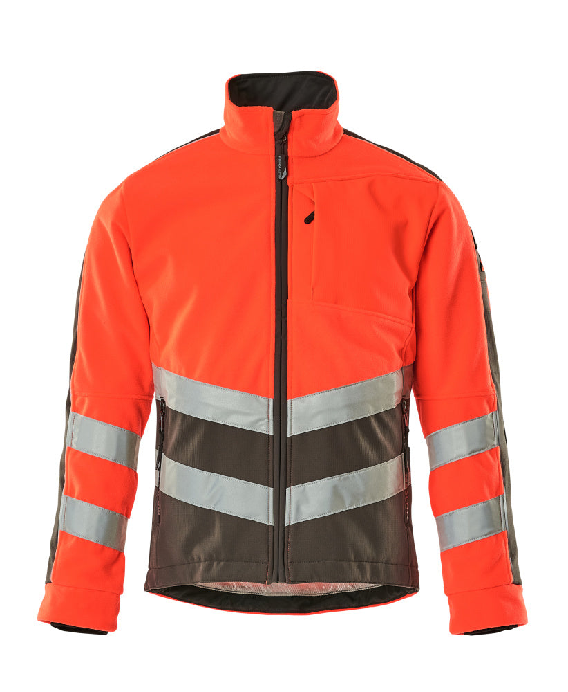 MASCOT® Sheffield – Chaqueta polar - rojo de alta vis./antracita oscuro