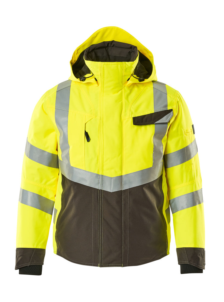 MASCOT® Hastings – Chaqueta de invierno - amarillo de alta vis./antracita oscuro
