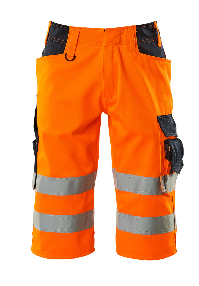 MASCOT® Luton – Cortos, largos - naranja de alta vis./azul marino oscuro