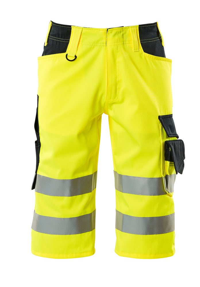 MASCOT® Luton – Cortos, largos - amarillo de alta vis./azul marino oscuro