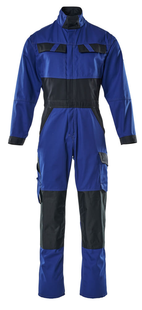 MASCOT® Wallan – Mono con bolsillos para rodilleras - azul real/azul marino oscuro