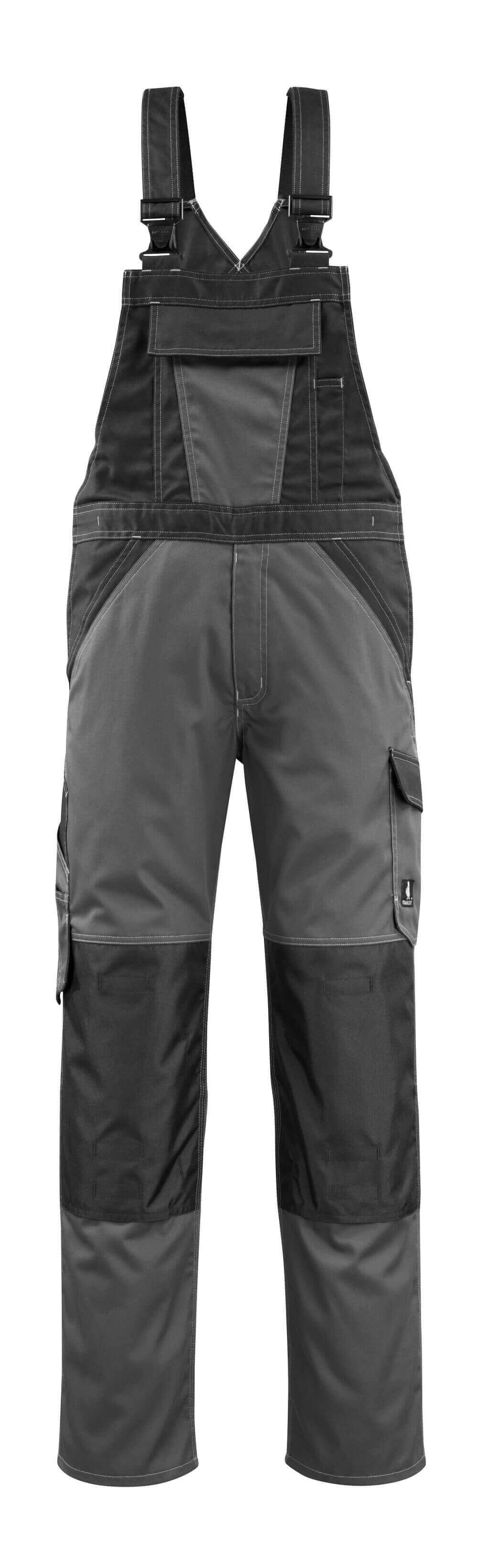MASCOT® Leeton – Peto con bolsillos para rodilleras - antracita oscuro/negro