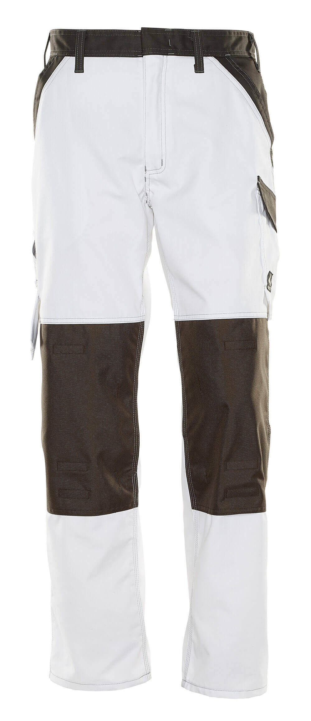 MASCOT® Temora – Pantalones con bolsillos para rodilleras - blanco/antracita oscuro