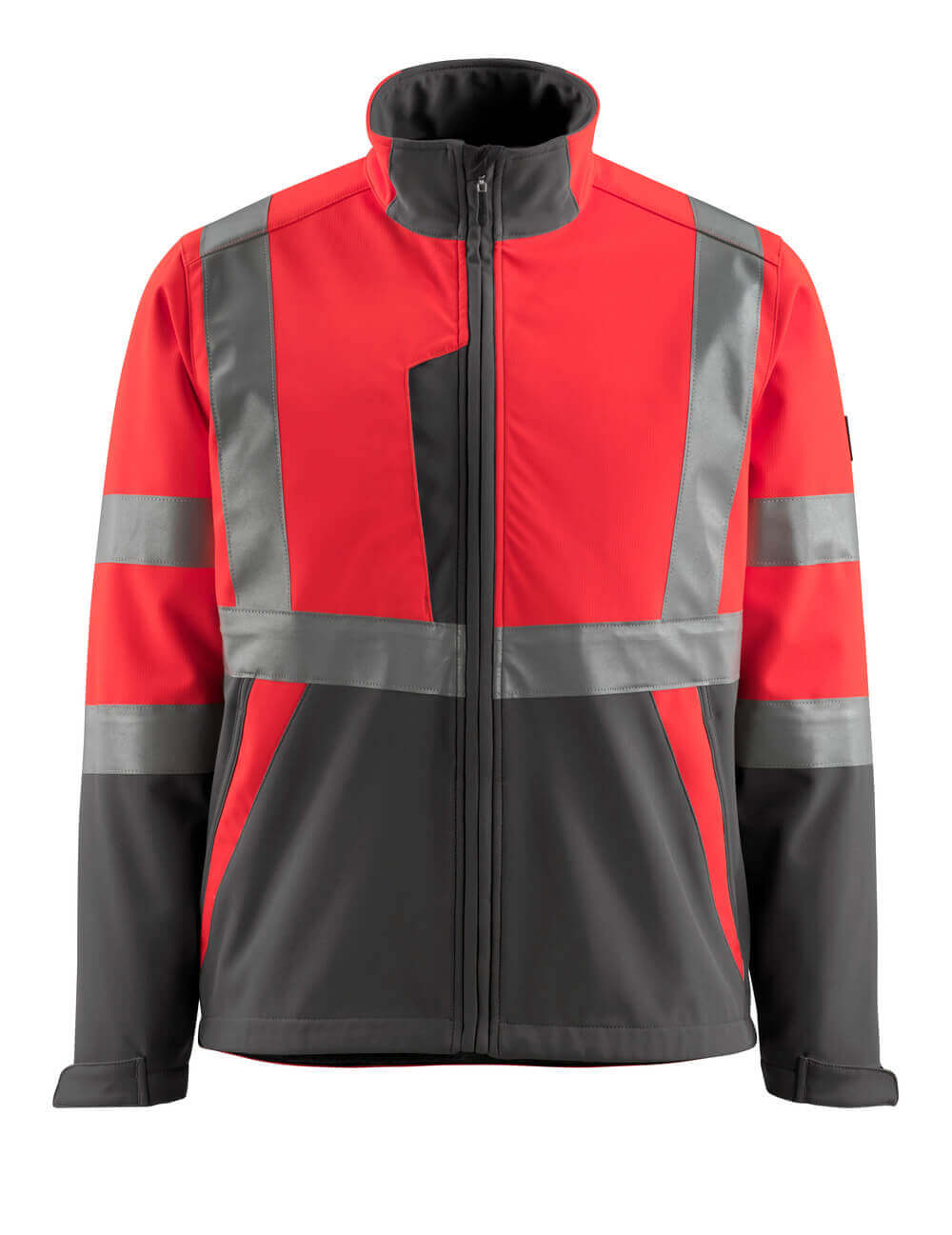 MASCOT® Kiama – Chaqueta Softshell - rojo de alta vis./antracita oscuro