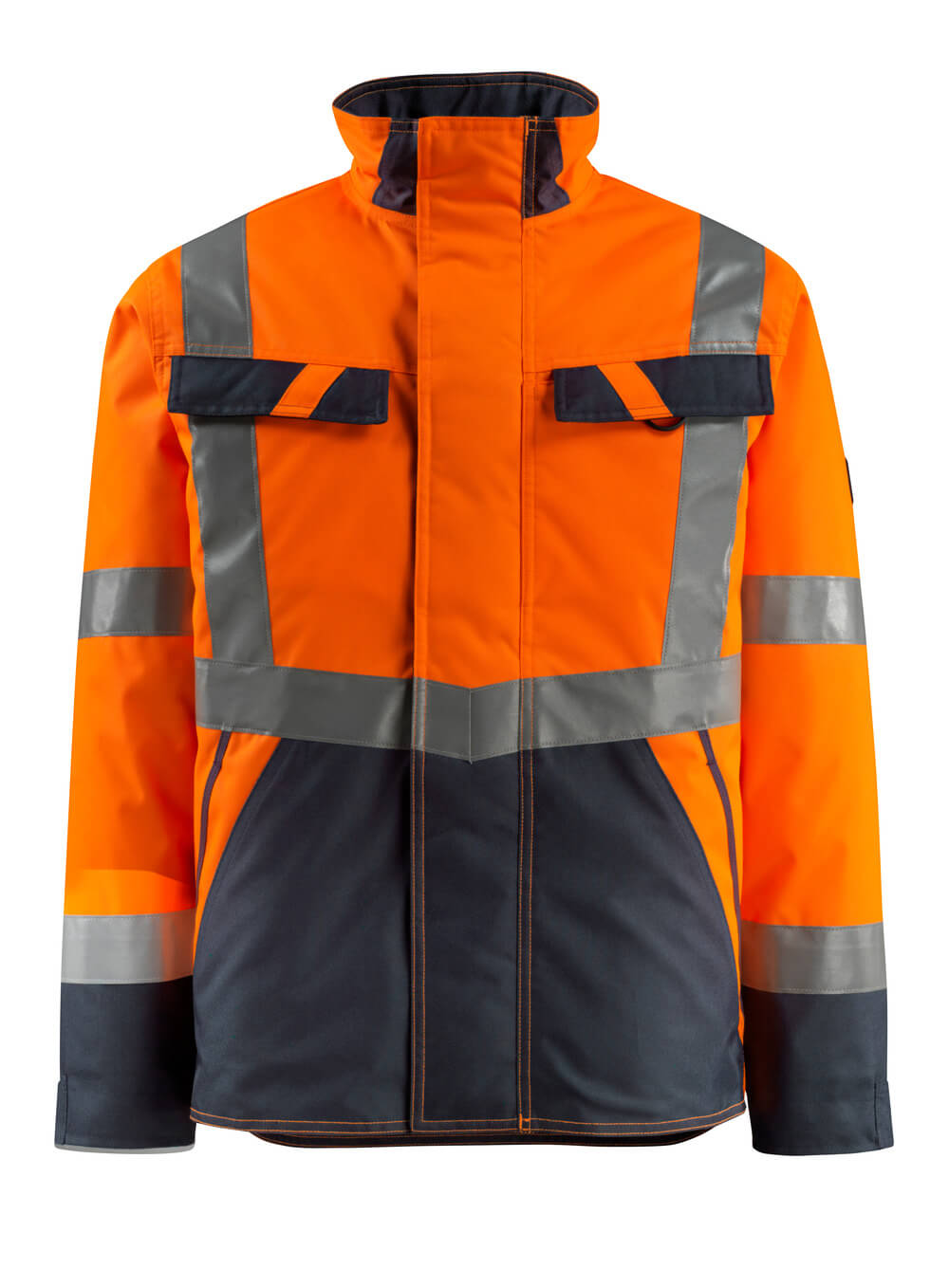 MASCOT® Penrith – Chaqueta de invierno - naranja de alta vis./azul marino oscuro