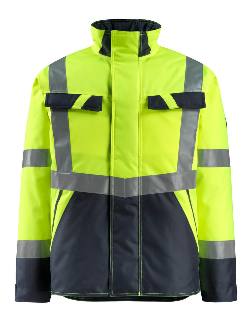 MASCOT® Penrith – Chaqueta de invierno - amarillo de alta vis./azul marino oscuro