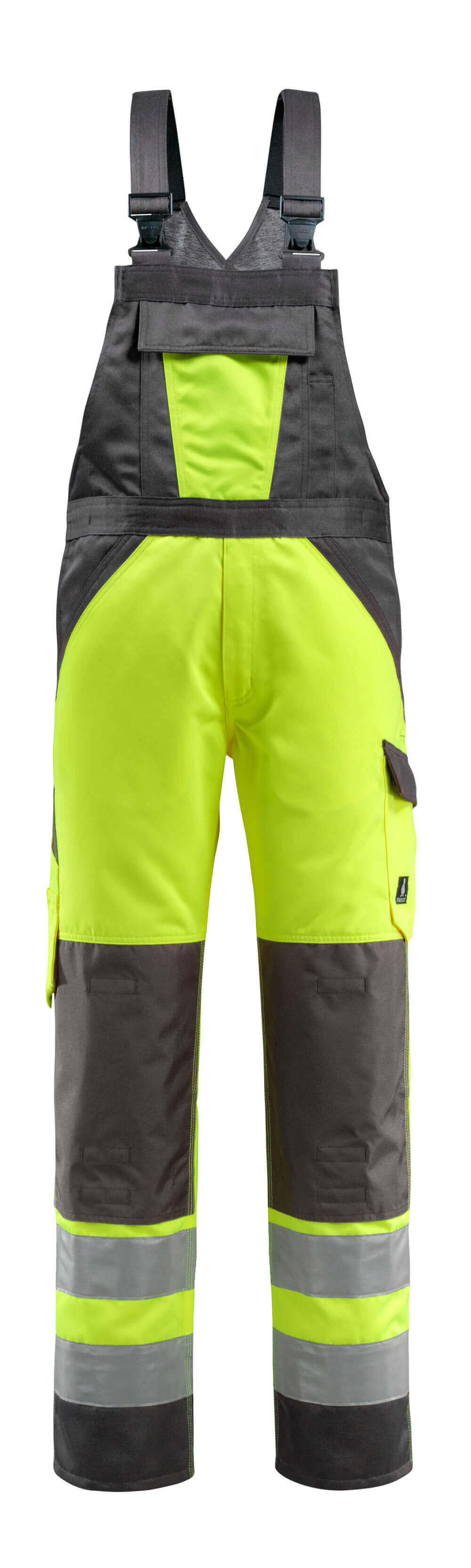 MASCOT® Gosford – Peto con bolsillos para rodilleras - amarillo de alta vis./antracita oscuro