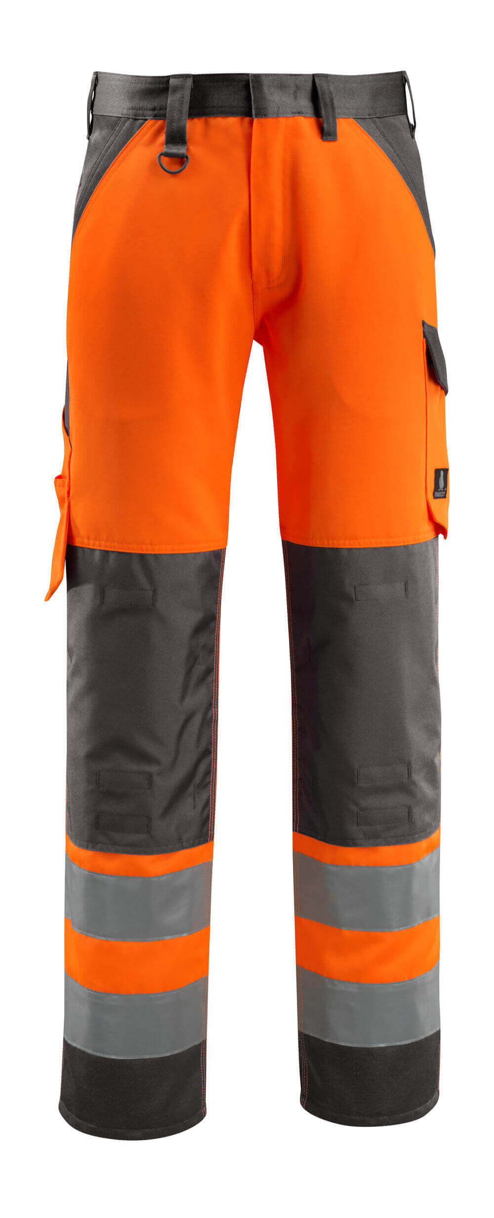 MASCOT® Maitland – Pantalones con bolsillos para rodilleras - naranja de alta vis./antracita oscuro