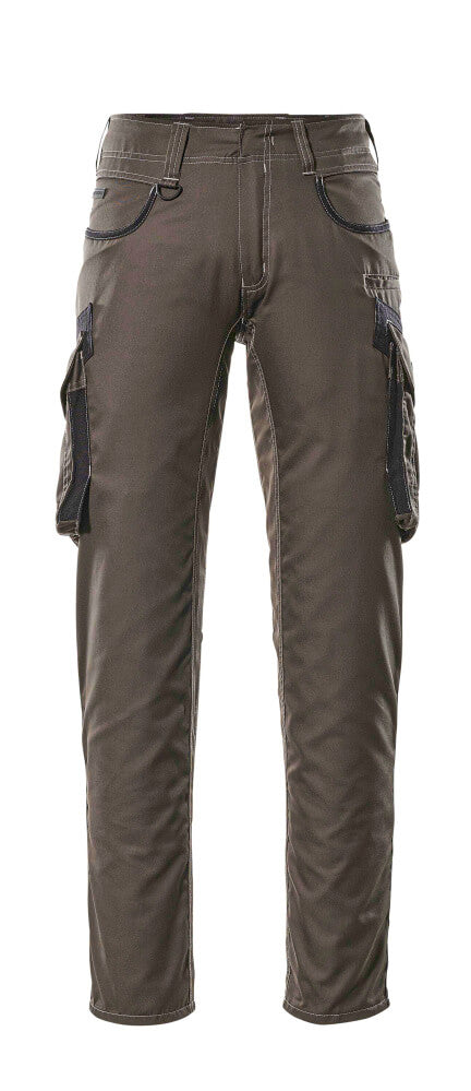 MASCOT® Ingolstadt – Pantalones con bolsillos de muslo - antracita oscuro/negro