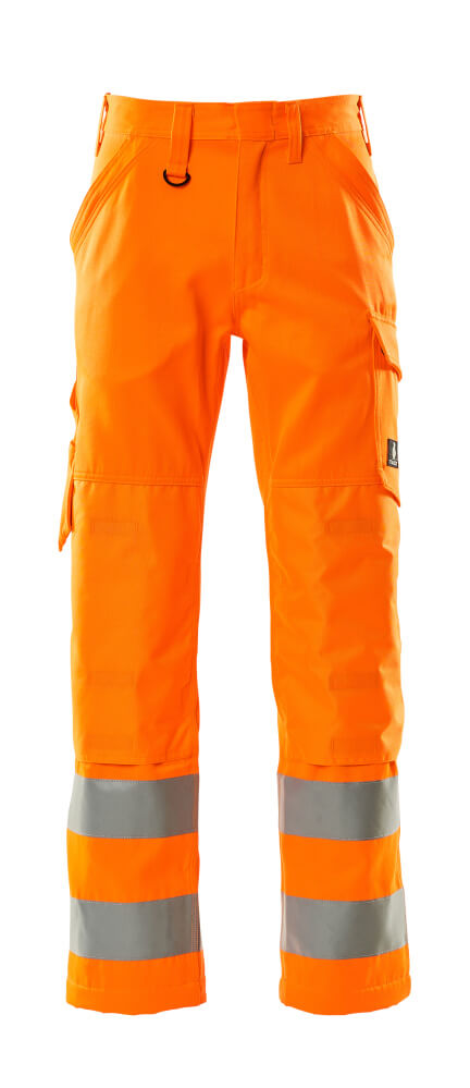 MASCOT® Geraldton – Pantalones con bolsillos para rodilleras - naranja de alta vis.