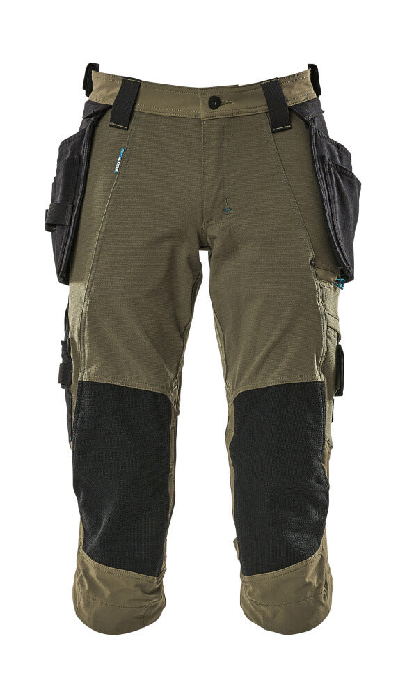 MASCOT® ADVANCED 17049-311 – Pantalones ¾ con bolsillos colgantes - verde musgo