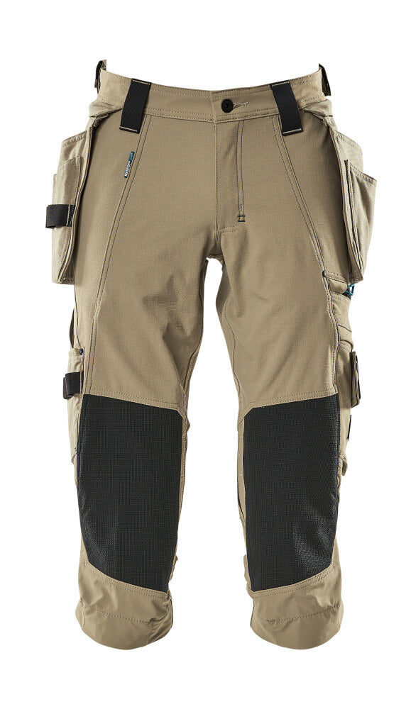 MASCOT® ADVANCED 17049-311 – Pantalones ¾ con bolsillos colgantes - caqui claro