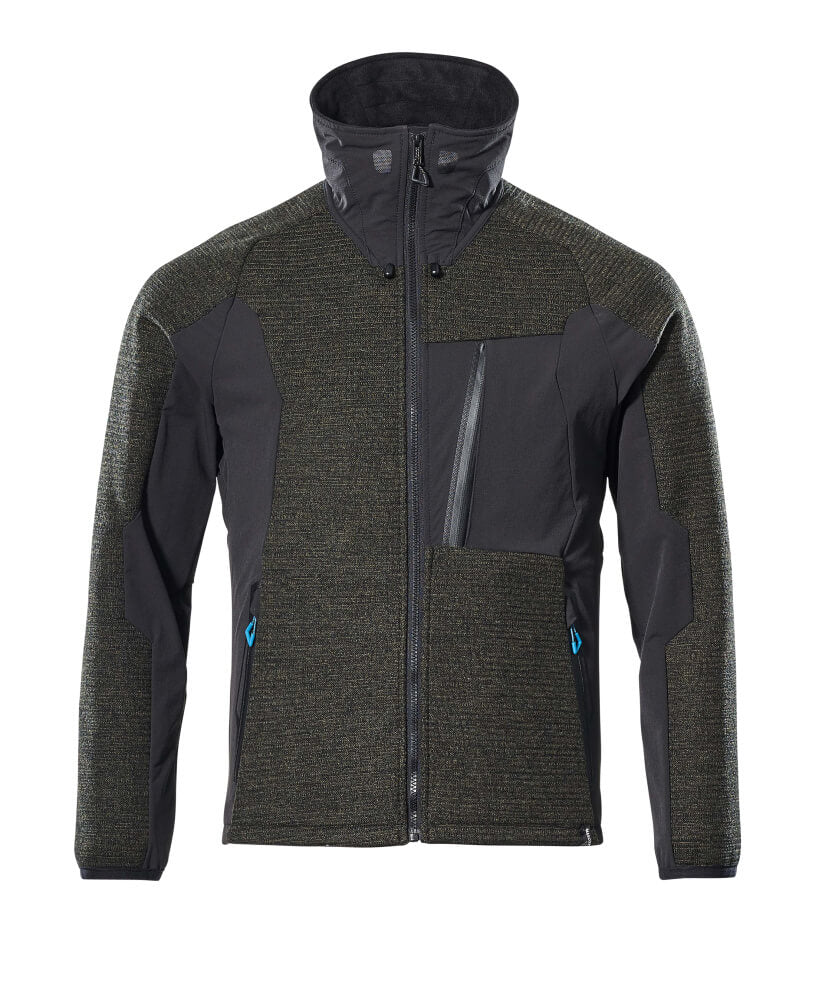 MASCOT® ADVANCED 17105-309 – Chaqueta de punto con cremallera - verde musgo/negro