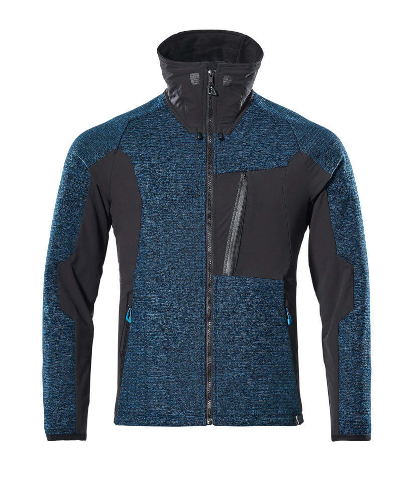 MASCOT® ADVANCED 17105-309 – Chaqueta de punto con cremallera - petróleo oscuro/negro