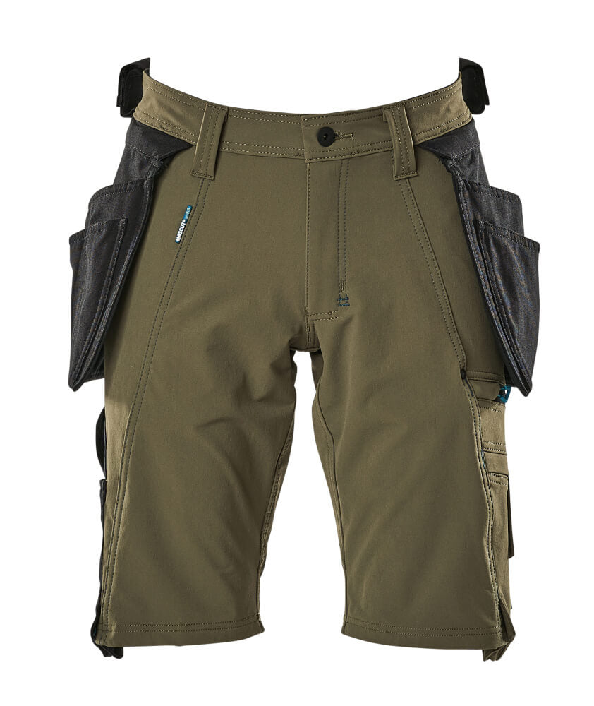 MASCOT® ADVANCED 17149-311 – Pantalones cortos con bolsillos colgantes - verde musgo