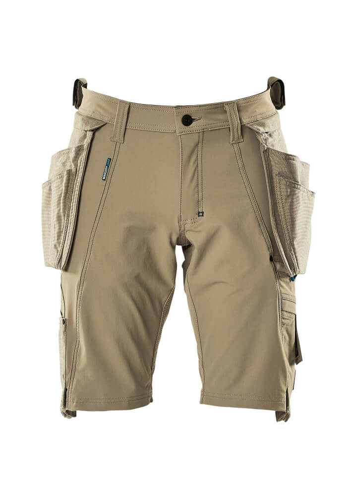 MASCOT® ADVANCED 17149-311 – Pantalones cortos con bolsillos colgantes - caqui claro