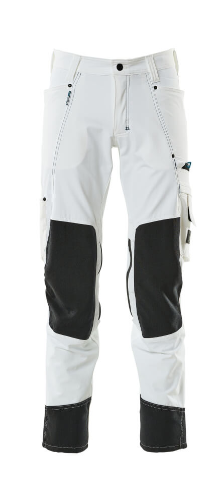 MASCOT® ADVANCED 17179-311 – Pantalones con bolsillos para rodilleras - blanco
